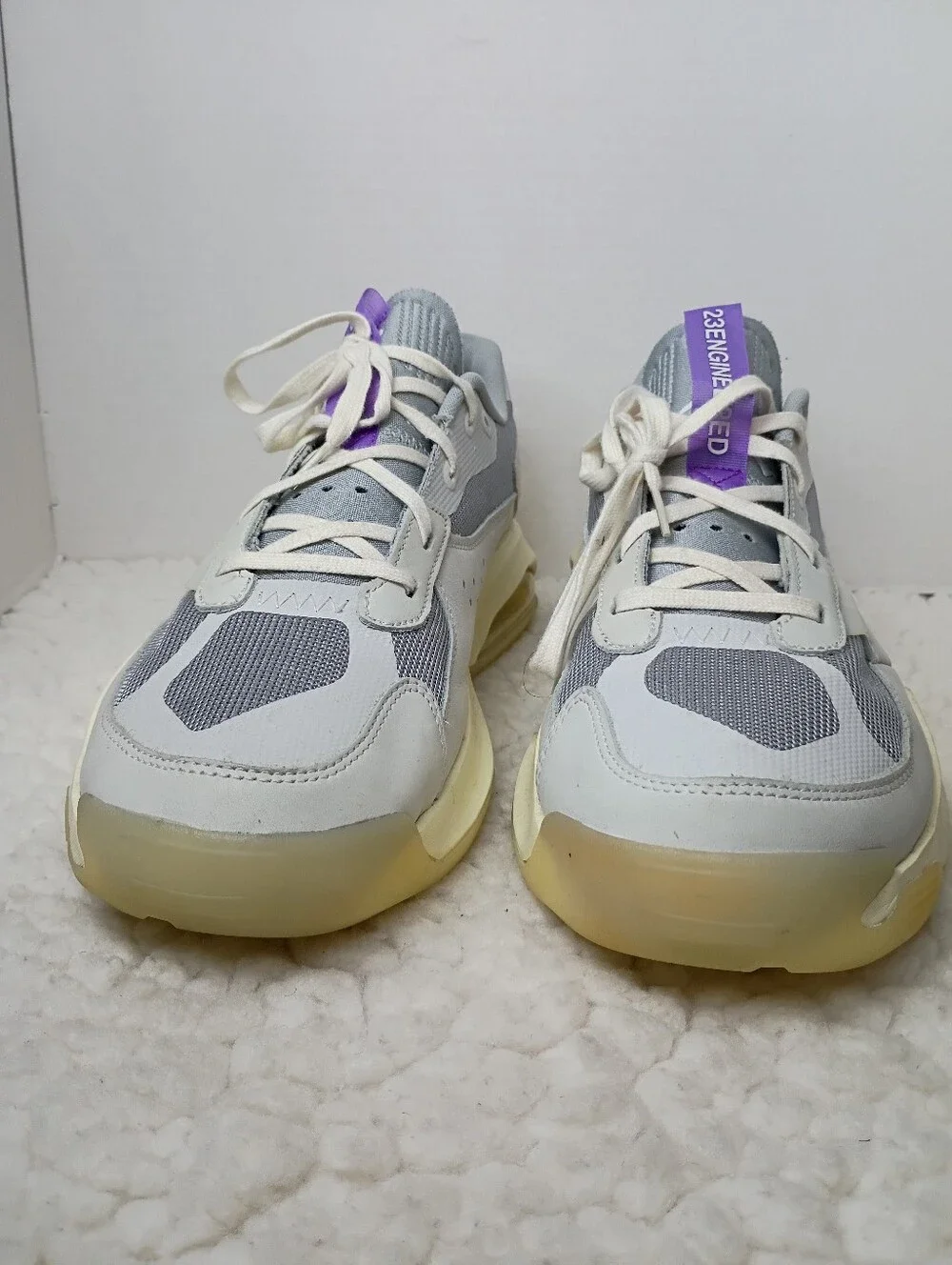 Jordan Air 200E Grey Coconut Milk Purple Men's Size 14 DC9836-110.Pre-owned and